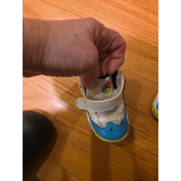 Nike Jordan 6 Rings White/Light Blue Fury-Cyber TD Toddler Size 5C - Picture 3 of 15